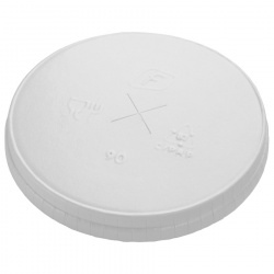 PLC-90-W2-0000 Paper lid with a straw hole d90 mm, white